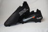 Nike Vapor Edge Ghost Custom Off-White football cleats in black with Off-White style branding shown on a light background